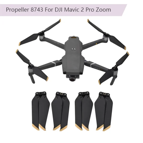 4PCS 8743 Propeller for DJI Mavic 2 Pro Zoom Drone Low-Noise Props Quick-Release Drone Folding Blade Screw Accessory Spare Parts