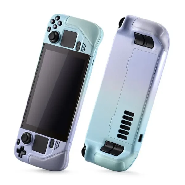 Full Protective Case for Steam Deck Cowhide wrap host Protective Soft Leather Grip Non-slip Cover hard shell bracket Accessories - Image 2