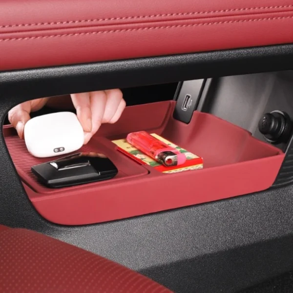 Dual-Layer Center Console Down Storage Box for GWM WEY Tank 300 2025 Flip-Top Lid TPE Interior Modification Accessory - Image 5