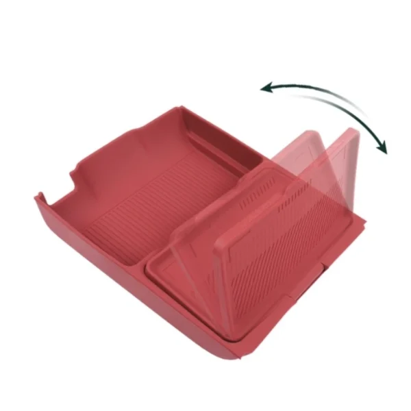 Dual-Layer Center Console Down Storage Box for GWM WEY Tank 300 2025 Flip-Top Lid TPE Interior Modification Accessory - Image 3