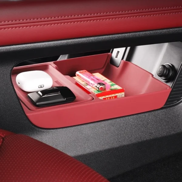 Dual-Layer Center Console Down Storage Box for GWM WEY Tank 300 2025 Flip-Top Lid TPE Interior Modification Accessory - Image 4